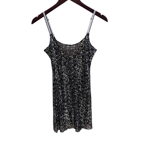 Intimately Free People Silver Sequin Mini Dress Size XS - Picture 1 of 4
